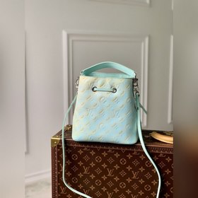 LV NeoNoé BB сумка-бакет, модель M46269, тиснение, зеленый Сумка