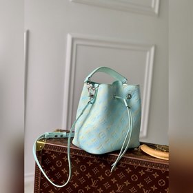 LV NeoNoé BB сумка-бакет, модель M46269, тиснение, зеленый Сумка