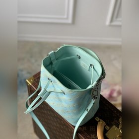 LV NeoNoé BB сумка-бакет, модель M46269, тиснение, зеленый Сумка