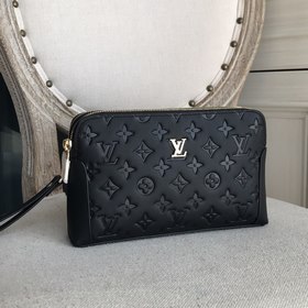 LV Ручная сумка с двойной молнией из импортной кожи верхнего слоя