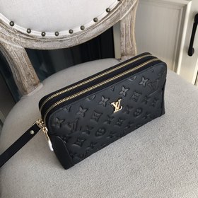 LV Ручная сумка с двойной молнией из импортной кожи верхнего слоя
