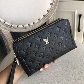 LV Ручная сумка с двойной молнией из импортной кожи верхнего слоя