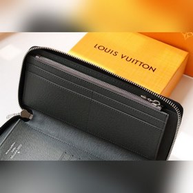 LV модель N60442 Кошелек с прямой застежкой-молнией Этот прямой