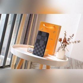 LV Модель N60442 Кошелек с прямой застежкой-молнией Этот прямой