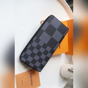 LV Модель N60442 Кошелек с прямой застежкой-молнией Этот прямой