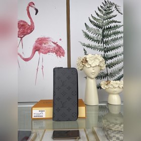 Мужской вертикальный кошелек на молнии LV, модель M62295, серый с