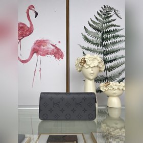 Мужской вертикальный кошелек на молнии LV, модель M62295, серый с