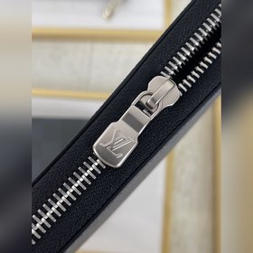 Мужской вертикальный кошелек на молнии LV, модель M62295, серый с