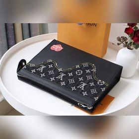 LV Pochette Voyage клатч, модель M45961, деним Эта сумка Pochett