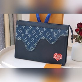 LV Pochette Voyage клатч, модель M45961, джинсовая ткань Эта сум