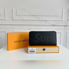 LV Модель M67541 Кошелек с одной молнией и логотипом Supreme Новы