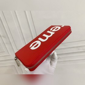LV Модель M67541 Кошелек с одной молнией и логотипом Supreme Нов