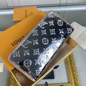 LV Модель M80808 Серебристый зеркальный кошелек с одной молнией С