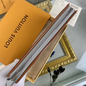 LV Модель M80808 Серебристый зеркальный кошелек с одной молнией С