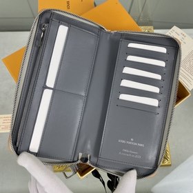 LV Модель M80808 Серебристый зеркальный кошелек с одной молнией С
