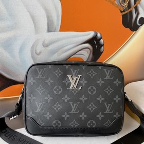 Мужская сумка через плечо LV, итальянская телячья кожа, модель： 8