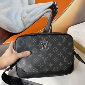 Мужская сумка через плечо LV, итальянская телячья кожа, модель： 8