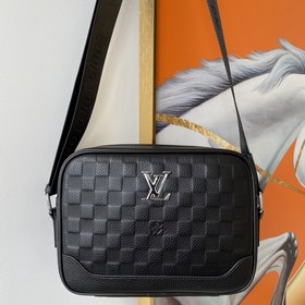 LV Мужская сумка через плечо, итальянская телячья кожа, модель： 8