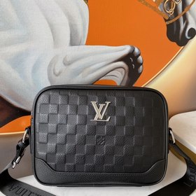 LV Мужская сумка через плечо, итальянская телячья кожа, модель： 8