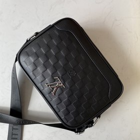 LV Мужская сумка через плечо, итальянская телячья кожа, модель： 8