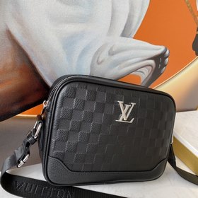 LV Мужская сумка через плечо, итальянская телячья кожа, модель： 8