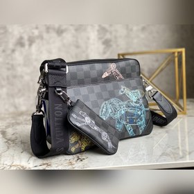LV Модель N58040 Черный шелкография Мужской комплект из трех пре