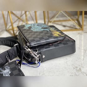LV Модель N58040 Черный шелкография Мужской комплект из трех пре