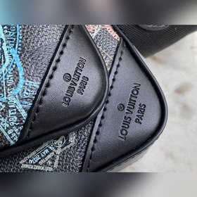 LV Модель N58040 Черный шелкография Мужской комплект из трех пре