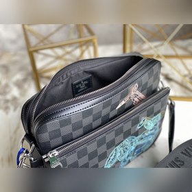 LV Модель N58040 Черный шелкография Мужской комплект из трех пре