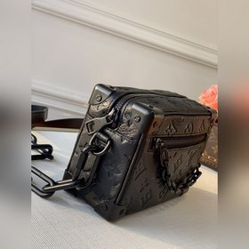 LV Mallle Mini Soft сумка через плечо, модель N55702, черный с ти