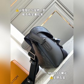 LV Модель M40511 Черная сумка-почтальон через плечо Кожа истерич