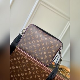 Почтовая сумка LV Trio Модель M46266 Старый шрифт/фиолетовый  Э