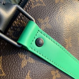 Дорожная сумка LV Keepall, модель M46249, старый принт/зеленый К