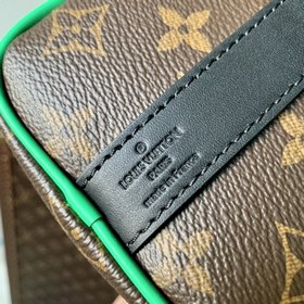 Дорожная сумка LV Keepall, модель M46249, старый принт/зеленый К