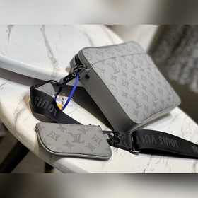 LV Модель M46104 Серая сумка-почтальон, воплощение современности