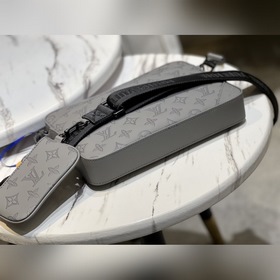 LV Модель M46104 Серая сумка-почтальон, воплощение современности