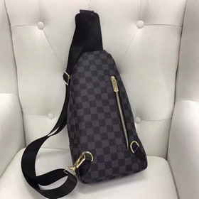 Мужская сумка LV из кожи первого слоя, модель 515-4 Изготовлена
