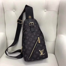 Мужская сумка LV из кожи первого слоя, модель 515-4 Изготовлена и