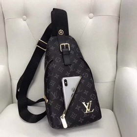 Мужская сумка LV из кожи первого слоя, модель 515-4 Изготовлена и