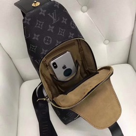 Мужская сумка LV из кожи первого слоя, модель 515-4 Изготовлена и