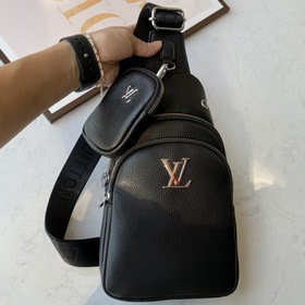Новая мужская сумка LV из кожи, модель： L6095 Импортная кожа, пре