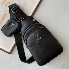 Новая мужская сумка LV из кожи, модель： L6095 Импортная кожа, пре
