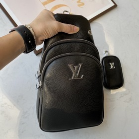 Новая мужская сумка LV из кожи, модель： L6095 Импортная кожа, пре