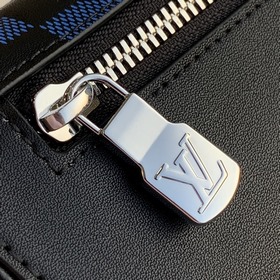 Поясная сумка LV Campus, модель N50022, синяя с тиснением Новая 