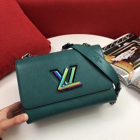 Сумка LV Twist Denim среднего размера Компактный внешний вид, изя