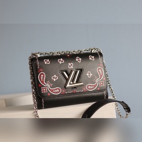 LV Капюшон с принтом Twist, сумка среднего размера Средняя сумка