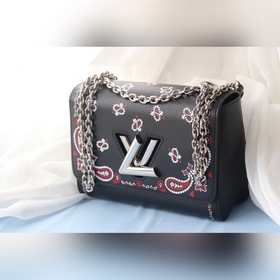 LV Капюшон с принтом Twist, сумка среднего размера Средняя сумка 