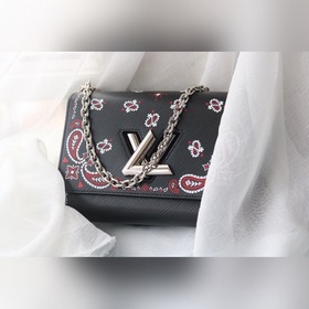 LV Капюшон с принтом Twist, сумка среднего размера Средняя сумка 