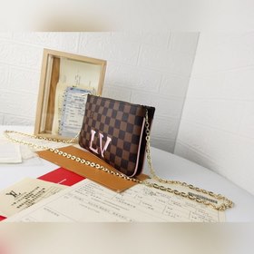 LV Модель M69203 Сумка на цепочке с шелкографией Эта сумка Double