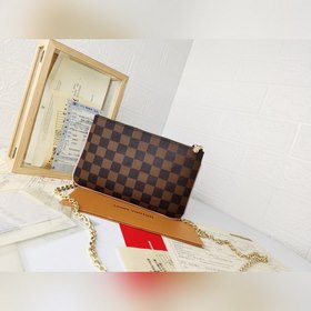 LV Модель M69203 Сумка на цепочке с шелкографией Эта сумка Double